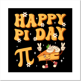 Groovy Happy Pi Day Mathematics Math Teacher Pi Day 3.14 Posters and Art